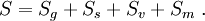 S=S_g+S_s+S_v+S_m\; .