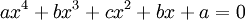 ~ax^4 + bx^3 + cx^2 + bx + a = 0