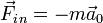 \vec{F_i}_n = -m\vec {a}_0