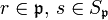 r\in \mathfrak{p},\,s\in S_{\mathfrak{p}}