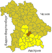 Фрайзинг (район) на карте