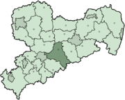 Фрайберг (район) на карте