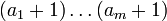 (a_1+1)\ldots(a_m+1)