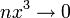 nx^3\rightarrow0