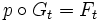 p\circ G_t=F_t