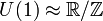 U(1)\approx{\mathbb R}/{\mathbb Z}