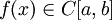 f(x) \in C[a,b]