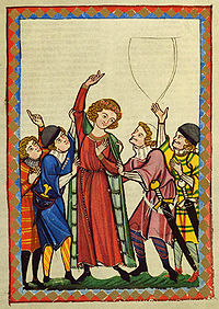Нейдхарт фон Ройенталь (Манесский кодекс, XIV в.)