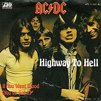 Обложка сингла «Highway to Hell» (AC/DC, (1979))