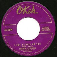 Обложка сингла «I Put a Spell on You» (Скримин Джей Хокинс, 1956)