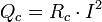 Q_c = R_c \cdot I^2