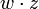 {w}\cdot{z}