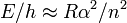 E/h \approx R\alpha^2/n^2