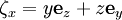 \zeta_x = y\mathbf{e}_z + z\mathbf{e}_y