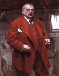 Автопортрет в красном, 1915