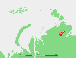 Карта расположения озера Таймыр