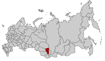 Кемеровская область на карте России