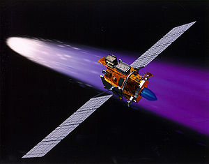 Deep Space 1 using its ion engine.jpg