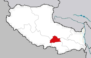 Лхаса на карте