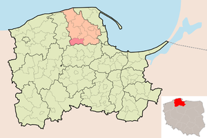 Гмина Линя на карте