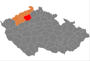 Район Литомержице на карте