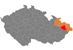 Район Нови-Йичин на карте