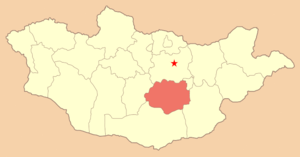 Дундговь, карта