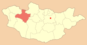 Завхан, карта