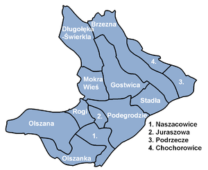 Гмина Подегродзе, карта