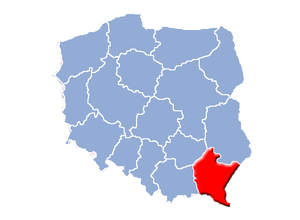 Подкарпатское воеводство на карте