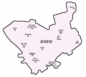 Житиште, карта