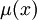 \mu(x)\!