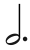 Dotted half note with upwards stem.svg