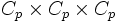 C_{p}\times C_{p}\times C_{p}