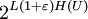 2^{L\left( {1 + \varepsilon } \right)H\left( U \right)}