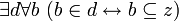 ~ \exists d \forall b \ (b \in d \leftrightarrow b \subseteq z)