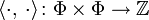  \langle \cdot,\; \cdot \rangle \colon \Phi \times \Phi \to \mathbb{Z}