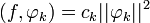    (f, \varphi_k) = c_k||\varphi_k||^2   