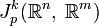 J^k_p(\mathbb{R}^n,\;\mathbb{R}^m)