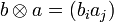 b \otimes a = (b_i a_j)