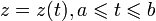 z = z(t), a \leqslant t \leqslant b