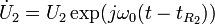 \dot U_2 = U_2\exp(j\omega_0(t-t_{R_2}))
