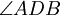 \angle ADB