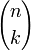 {n\choose k}