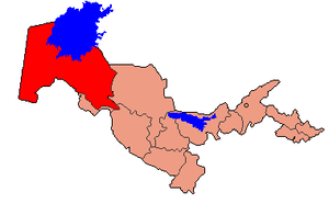 Республика Каракалпакстан на карте
