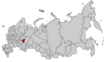 Удмуртская Республика на карте России