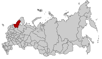 Республика Карелия на карте России