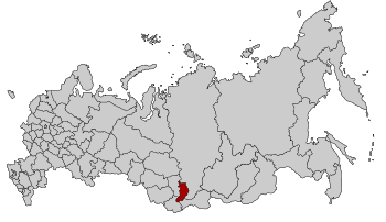 Республика Хакасия на карте России