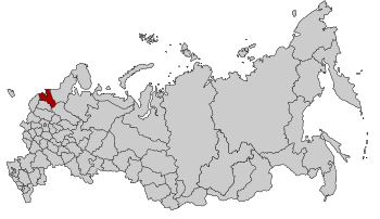 Ленинградская область на карте России