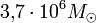 3{,}7\cdot 10^6M_\odot